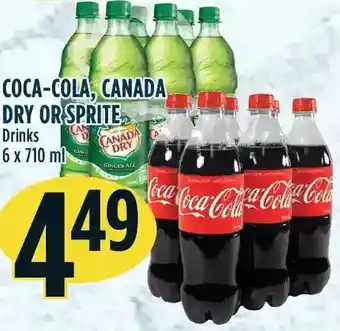 Marché Adonis Coca-cola, canada dry or sprite drinks offer
