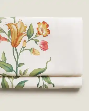 ZARA HOME Floral print flat sheet offer
