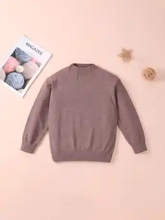 SheIn Boys mock neck drop shoulder sweater offer