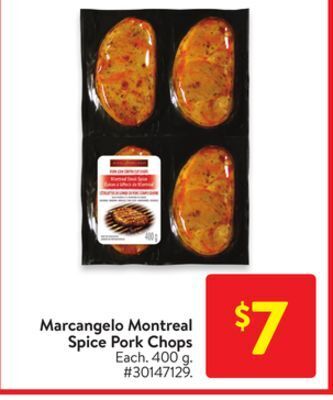 Walmart Marcangelo montreal spice pork chops offer