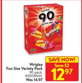 Walmart Wrigley fun size variety pack offer