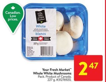 Walmart Your fresh market whole white mushrooms offer