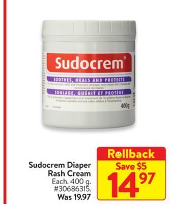 Walmart Sudocrem diaper rash cream offer