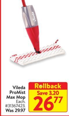 Walmart Vileda promist max mop offer