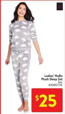 Walmart Ladies' nobo plush sleep set offer