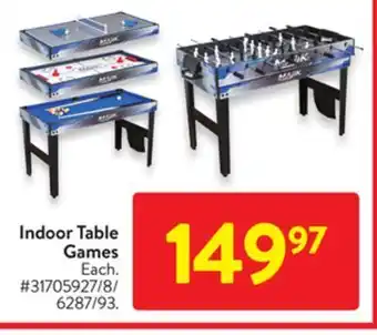 Walmart Indoor table games offer