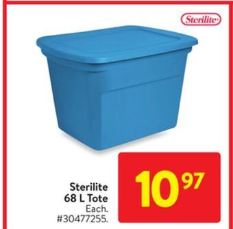 Walmart Sterilite 68 l tote offer