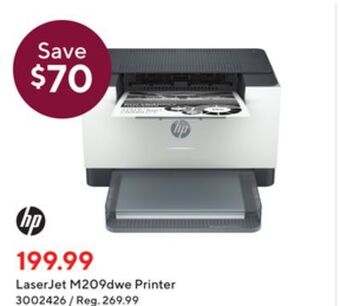 Staples Hp laserjet m209dwe printer offer