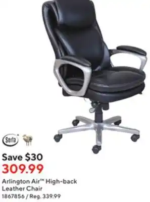 Staples Serta arlington air high-back leather chair offer