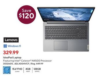 Staples Lenovo ideapad laptop offer