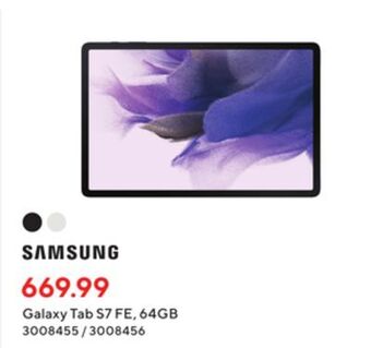 Staples Samsung galaxy tab s7 fe 64gb offer