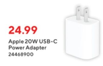 Staples Apple 20w usb-c power adapter offer