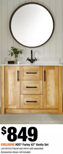 Home Depot Hdc farley 42" vanity set offer