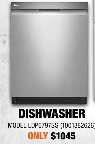 Home Depot Lg dishwasher offer