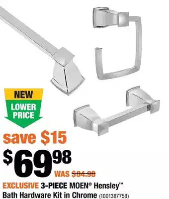 Home Depot Moen hensley bath hardware kit in chrome offer