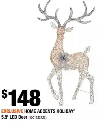 Home Depot Home accents holiday 5.5' led deer offer