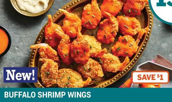 M & M Food Market Buffalo shrimp wings offer