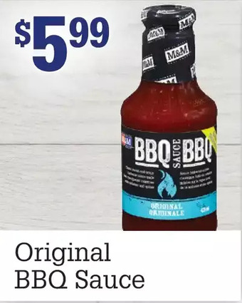 M & M Food Market Original bbq sauce offer