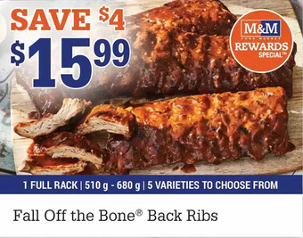M & M Food Market Fall off the bone back ribs offer