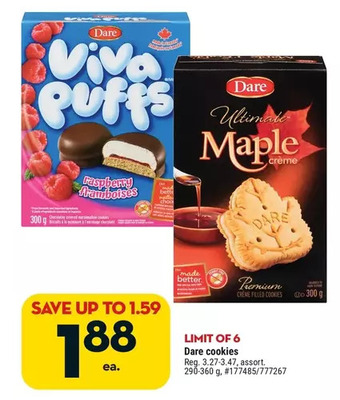 Giant Tiger Dare cookies offer