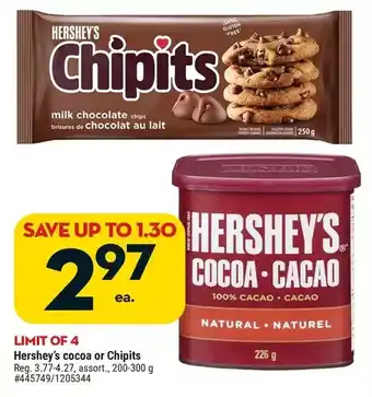 Giant Tiger Hershey's cocoa or chipits offer