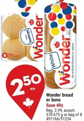 Giant Tiger Wonder bread or buns offer