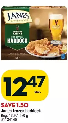 Giant Tiger Janes frozen haddock offer