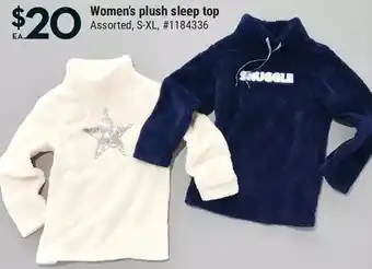 Giant Tiger Women's plush sleep top offer