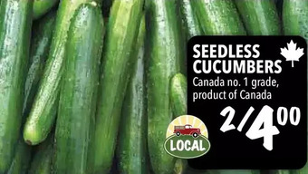 Farm Boy Seedless cucumbers offer