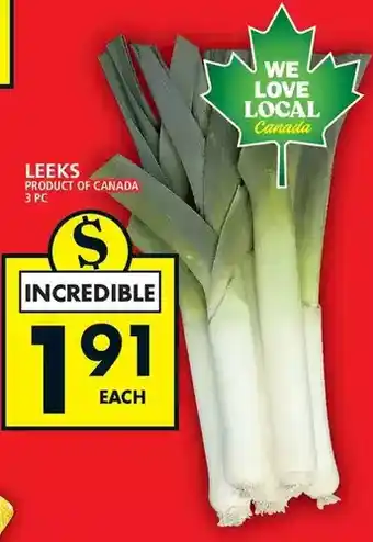 Food Basics Leeks offer