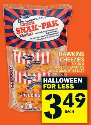 Food Basics Hawkins cheezies offer