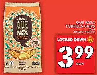 Food Basics Que pasa tortilla chips offer