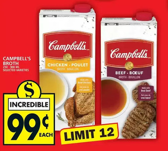 Food Basics Campbell's broth offer