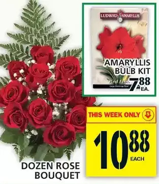 Food Basics Dozen rose bouquet offer
