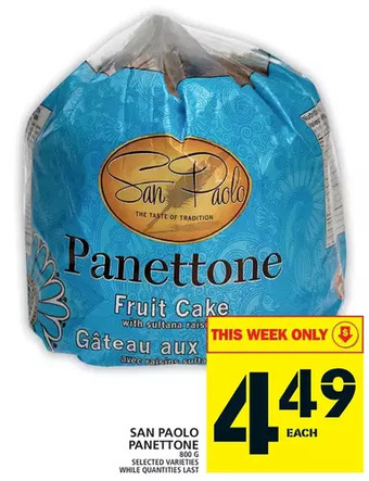 Food Basics San paolo panettone offer