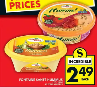 Food Basics Fontaine sante hummus offer