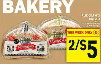 Food Basics Rudolph's bread offer