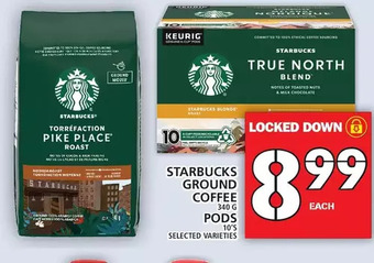 Food Basics Starbucks ground coffee | pods offer