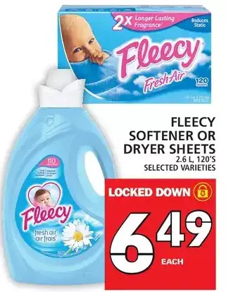 Food Basics Fleecy softener or dryer sheets offer