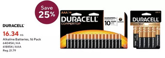 Staples Duracell alkaline batteries offer