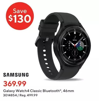 Staples Samsung galaxy watch4 classic bluetooth, 46mm offer