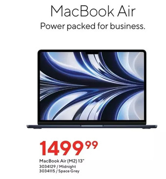Staples Macbook air offer
