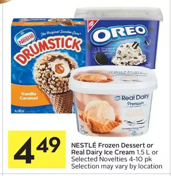Foodland Nestlé frozen dessert or real dairy ice cream or novelties offer