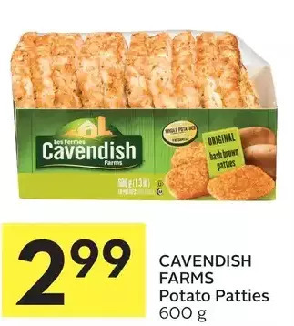 Foodland Cavendish farms potato patties offer