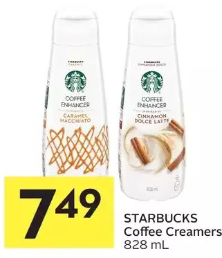 Foodland Starbucks coffee creamers offer