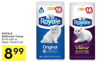 Foodland Royale bathroom tissue or paper towel offer