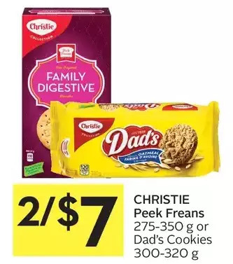 Foodland Christie peek freans or dad's cookies offer