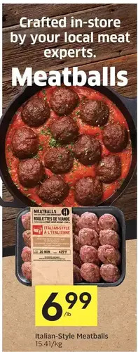 Foodland Italian-style meatballs offer
