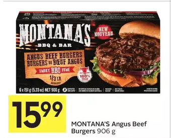 Foodland Montana's angus beef burgers offer