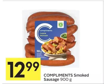 Foodland Compliments smoked sausage offer
